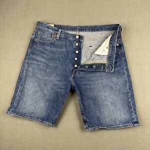 Levis Premium Jorts Shorts‎ Mens 36 Blue 501 Denim Button Fly